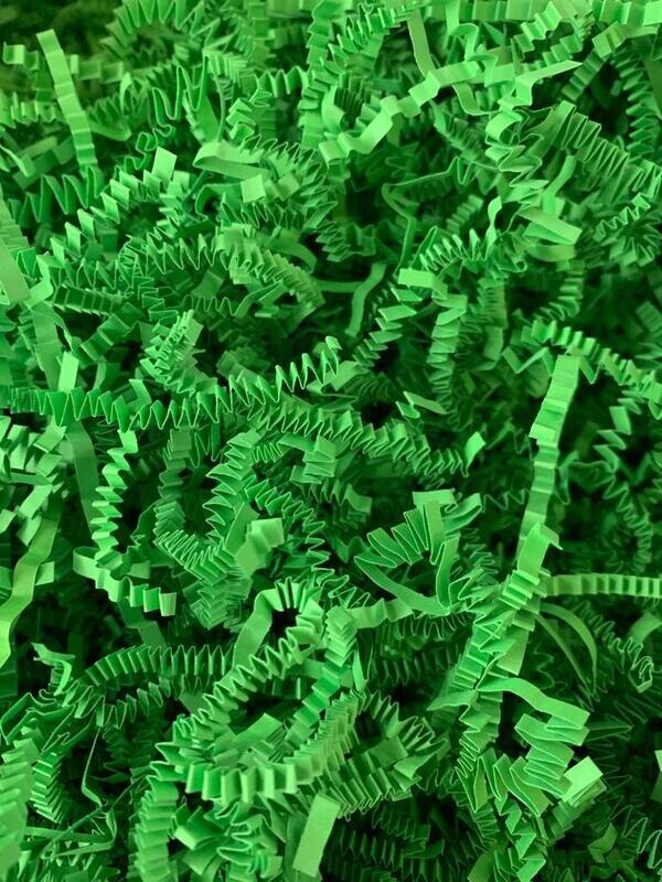 Shredded Crinkle Cut Paper 100g - Dark Green (ea)
