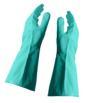 Gloves Heavy Duty Green Nitrile Size (Pair)
