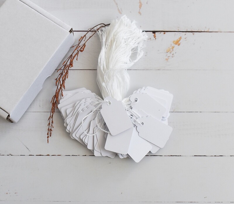 Paper Tags White 30 x 20mm (Qty 100)