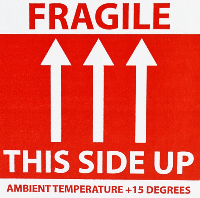 Labels Fragile This Side Up 98 x 98 mm (Qty 100)
