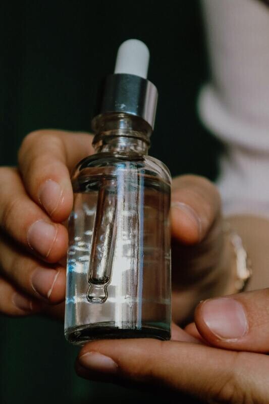 Clear Glass Bottle Dropper 50ml - Pipette 18x89mm Silv/White
