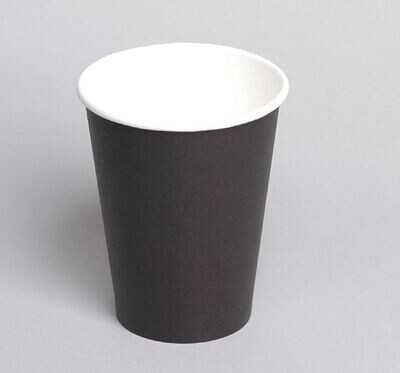 Coffee Cups Single Wall 350 ml - Black (Qty 50)