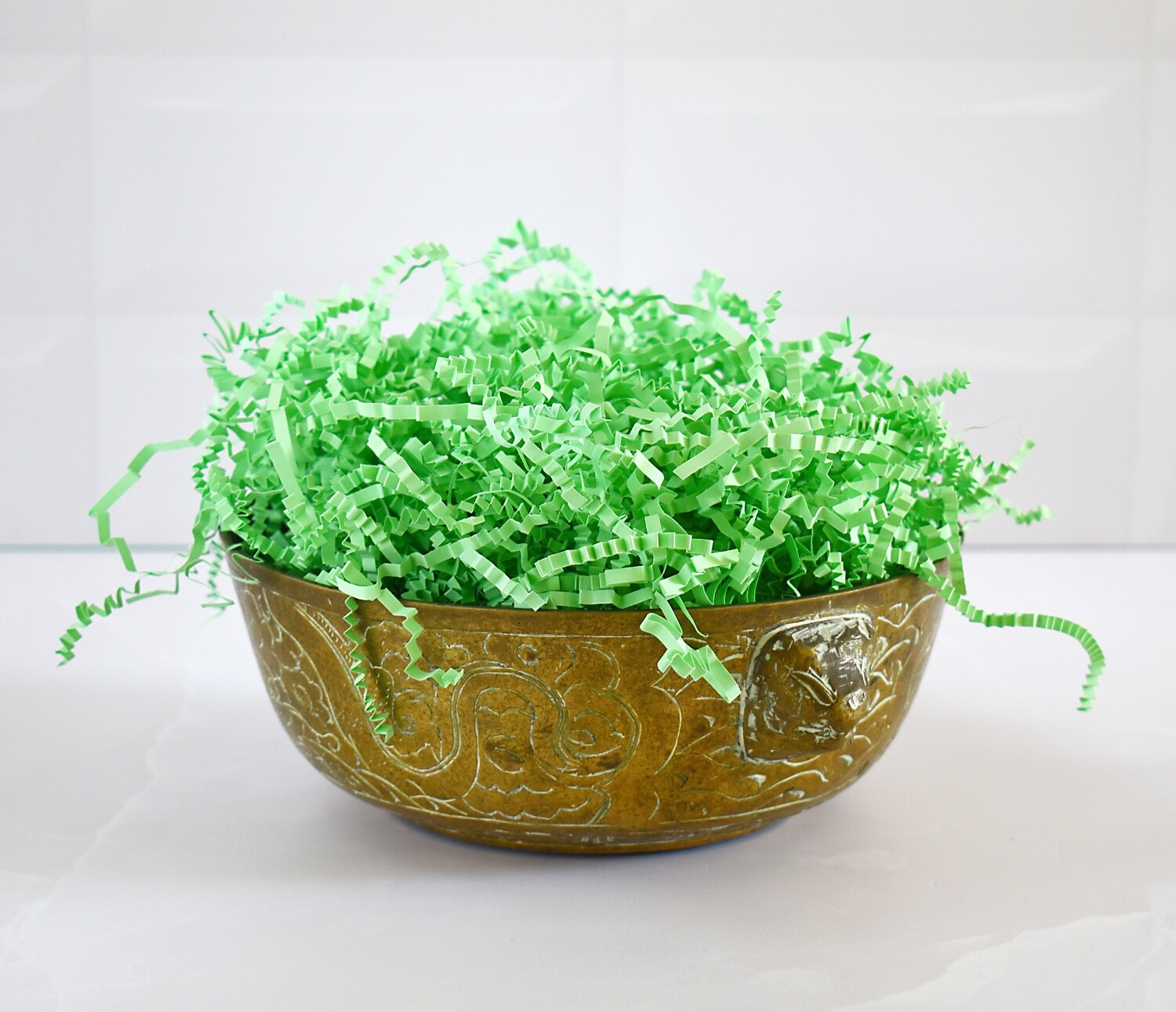 Shredded Crinkle Cut Paper 100g - Light Green (ea)