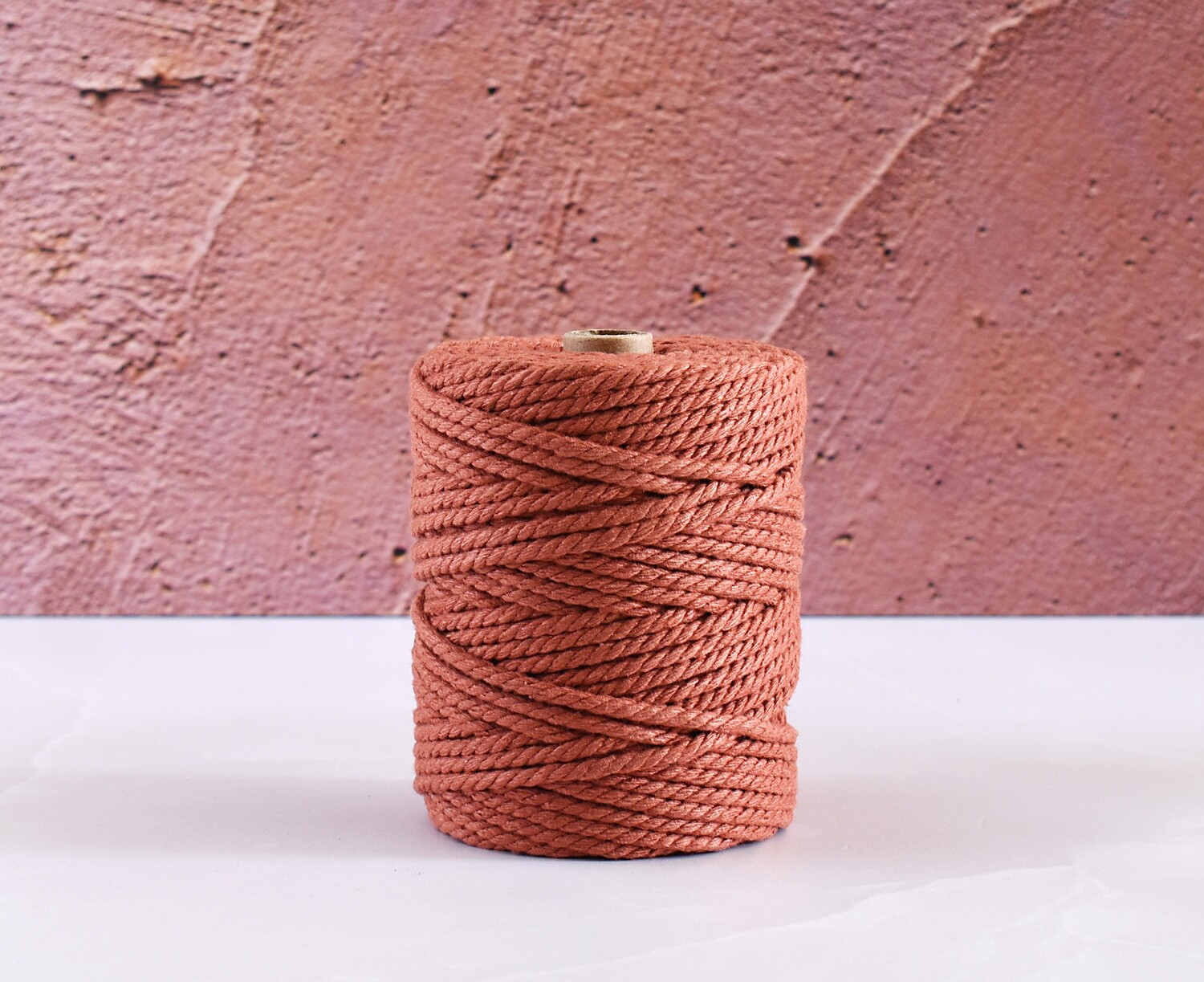 Macrame Luxury 100% Cotton Cord 3Ply-Rust/Terr 4mmx250g (ea)