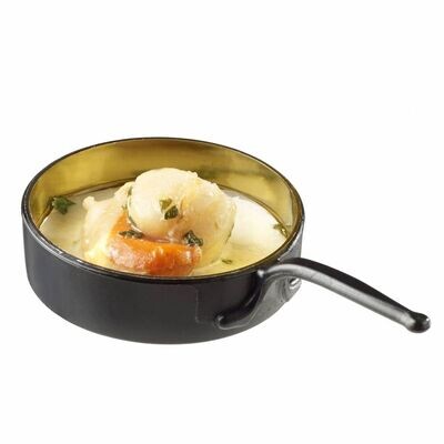 Catering Mini Frying Pan Black/Gold inner 30 ml (Qty 24)