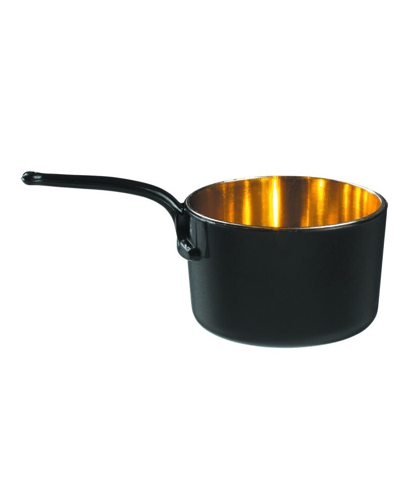 Catering Mini Saucepan Black/Gold inner 45 ml (Qty 24)