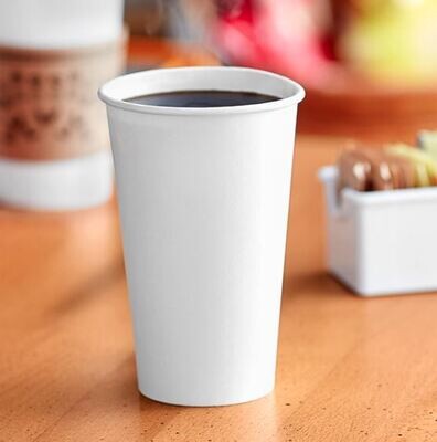 Coffee Cups Single Wall 500 ml - White (Qty 50)