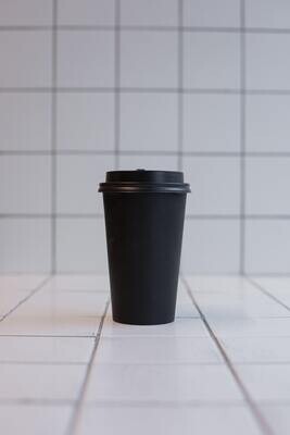 Coffee Cups Single Wall 500 ml - Black (50)