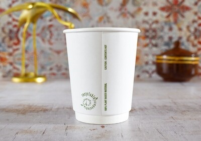 Coffee Cup Double Wall "BioCup" 250 ml White (50)