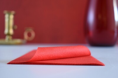 Napkins Airlaid Slimcut RED 20 x 40 cm (Qty 50)