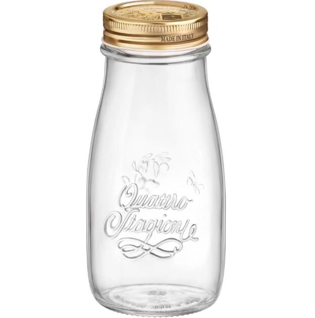 Bormioli Rocco Quattro Bottle 400 ml (13 1/2oz) Aluminium Lid