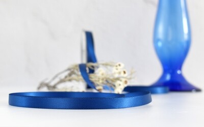 Satin Ribbon Luxury Navy 10 mm x 30 m (double faced)