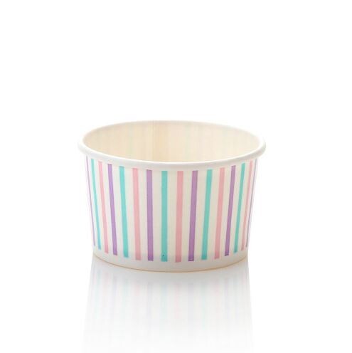 Tub Ice Cream Vintage 3 oz/90 ml - Multicolor Stripe (50pc)