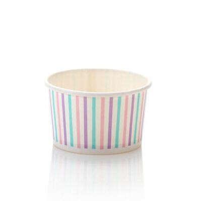 Tub Ice Cream Vintage 3 oz/90 ml - Multicolor Stripe (50pc)