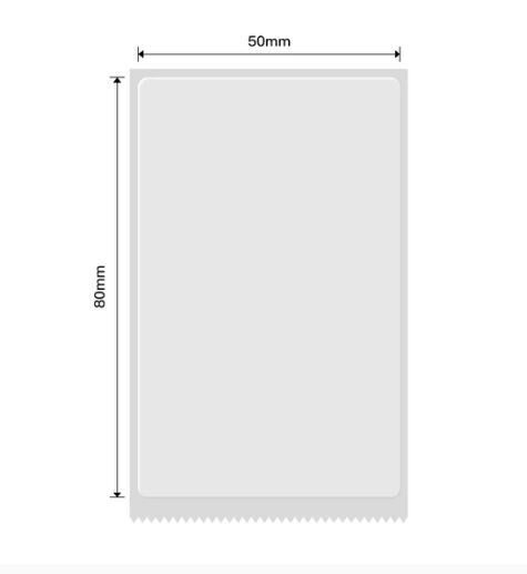 Niimbot B21/B3s - 50*80MM - 95 Transparent Thermal Labels