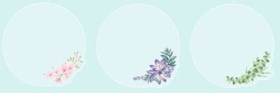 Niimbot B21/B3s - 41*41MM - 170 Transparent Round Whispering flowers