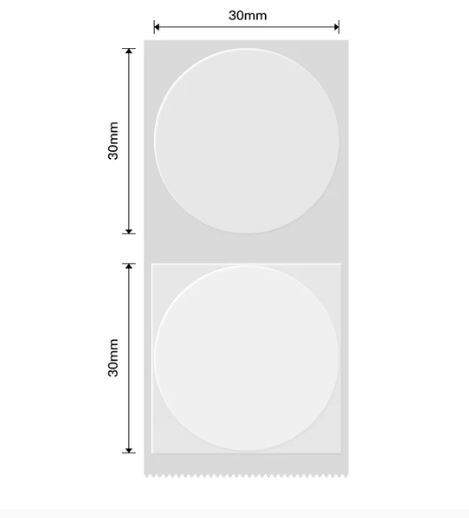 Niimbot B21/B3s - 31*31MM - 210 Transparent Round Thermal Labels