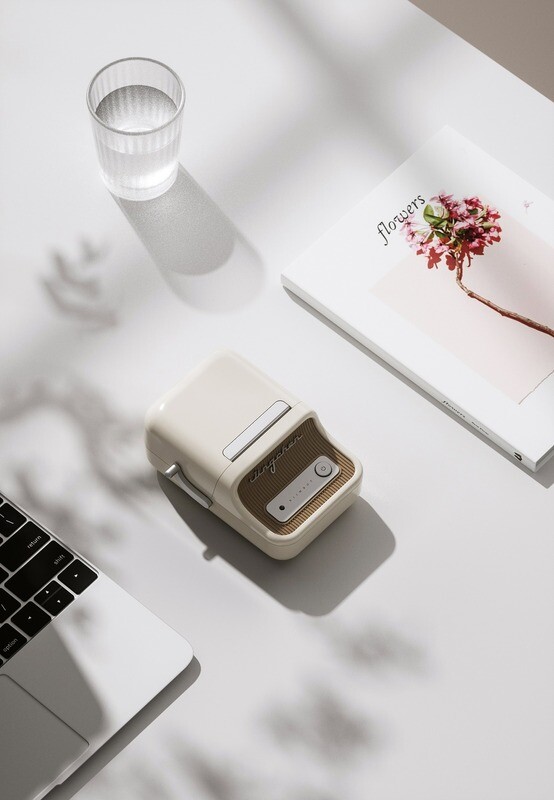 Niimbot B21 Portable Thermal Label Printer Cream - including free label. (each)