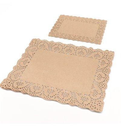 Doilies Rectangular 10&quot;(25x34cm) Natural (Qty48)