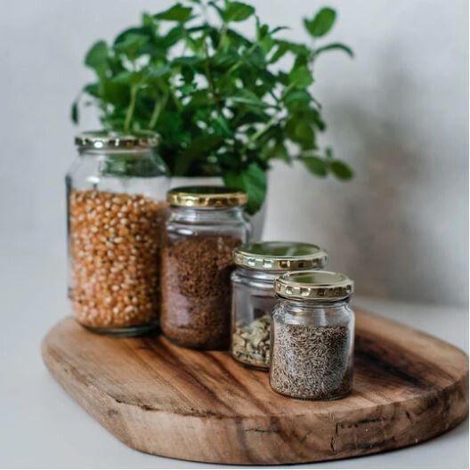 Glass Jar C Pickle / Spread 125 ml - Gold Lid (ea)