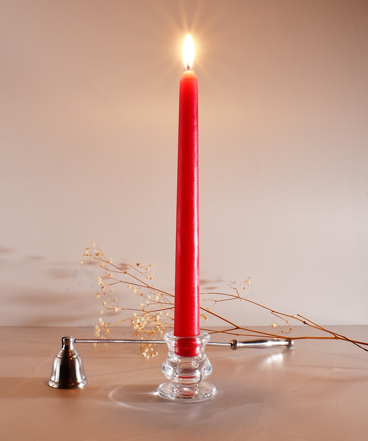 Dinner Candle Taper 2.2 x 25 cm ±9hrs Burn - Red (ea)