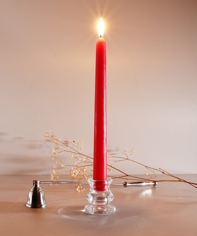 Dinner Candle Taper 2.2 x 25 cm ±9hrs Burn - Red (ea)