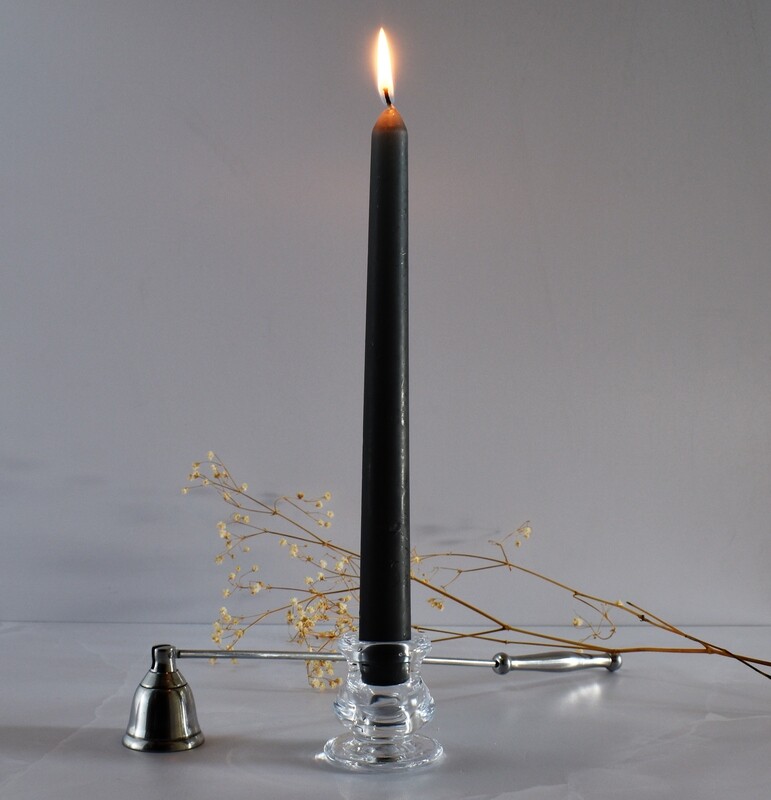 Dinner Candle Taper 2.2 x 25 cm ±9hrs Burn - Black (ea)
