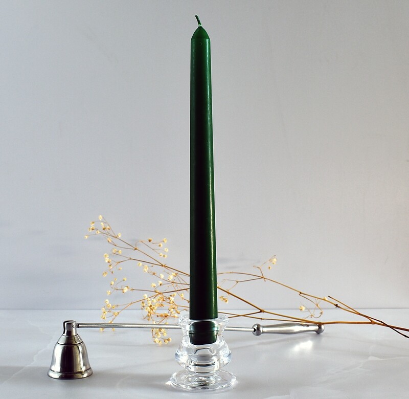 Dinner Candle Taper 2.2 x 25 cm ±9hrs Burn - Dark Green (ea)
