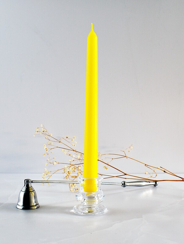 Dinner Candle Taper 2.2 x 25 cm ±9hrs Burn - Yellow (ea)