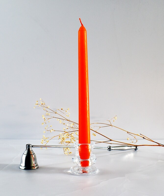Dinner Candle Taper 2.2 x 25 cm ±9hrs Burn - Orange (ea)