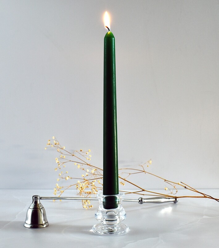 Dinner Candle Taper 2.2 x 25 cm ±9hrs Burn - Dark Green (ea)