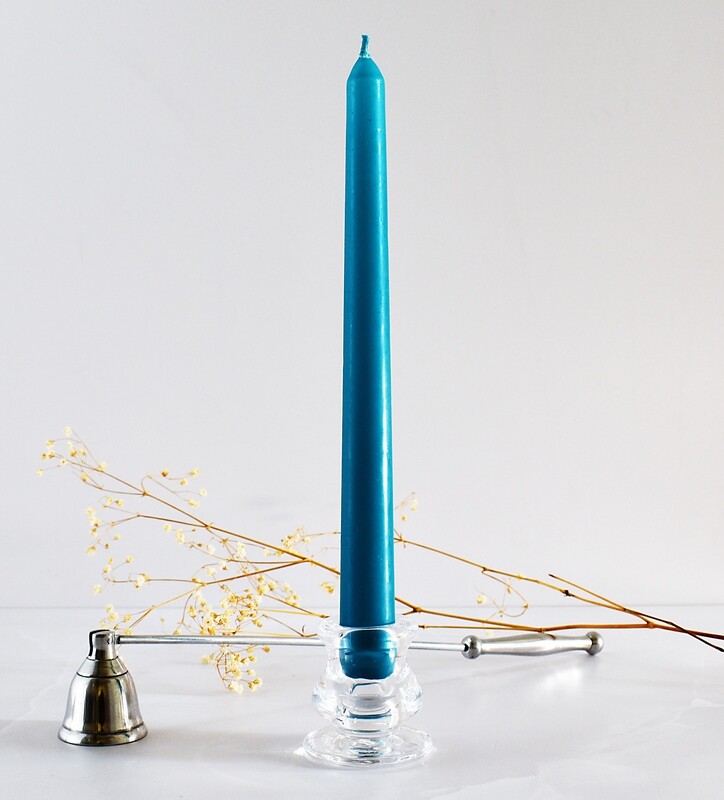 Dinner Candle Taper 2.2 x 25 cm ±9hrs Burn - Turquoise (ea)