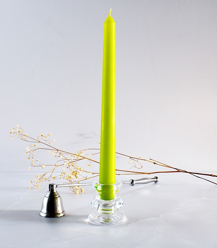 Dinner Candle Taper 2.2 x 25 cm ±9hrs Burn - Lime Green (ea)