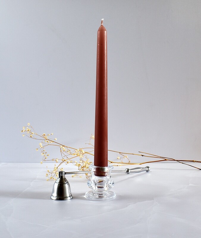 Dinner Candle Taper 2.2 x 25 cm ±9hrs Burn - Mocha (ea)