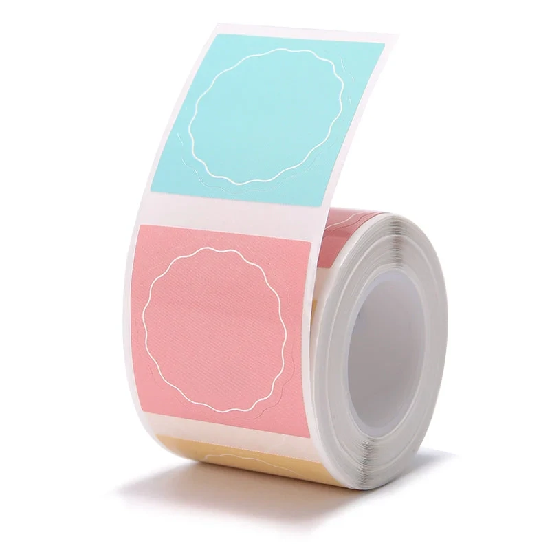 Niimbot B21/B3s-34*34MM -200 Wavy Round P.Y.B Thermal Labels