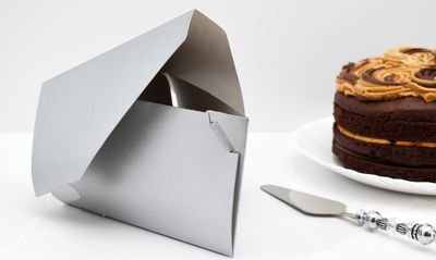 Cake Box Single Slice - Silver (ea)
