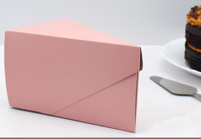 Cake Box Single Slice - Vintage Pink (ea)
