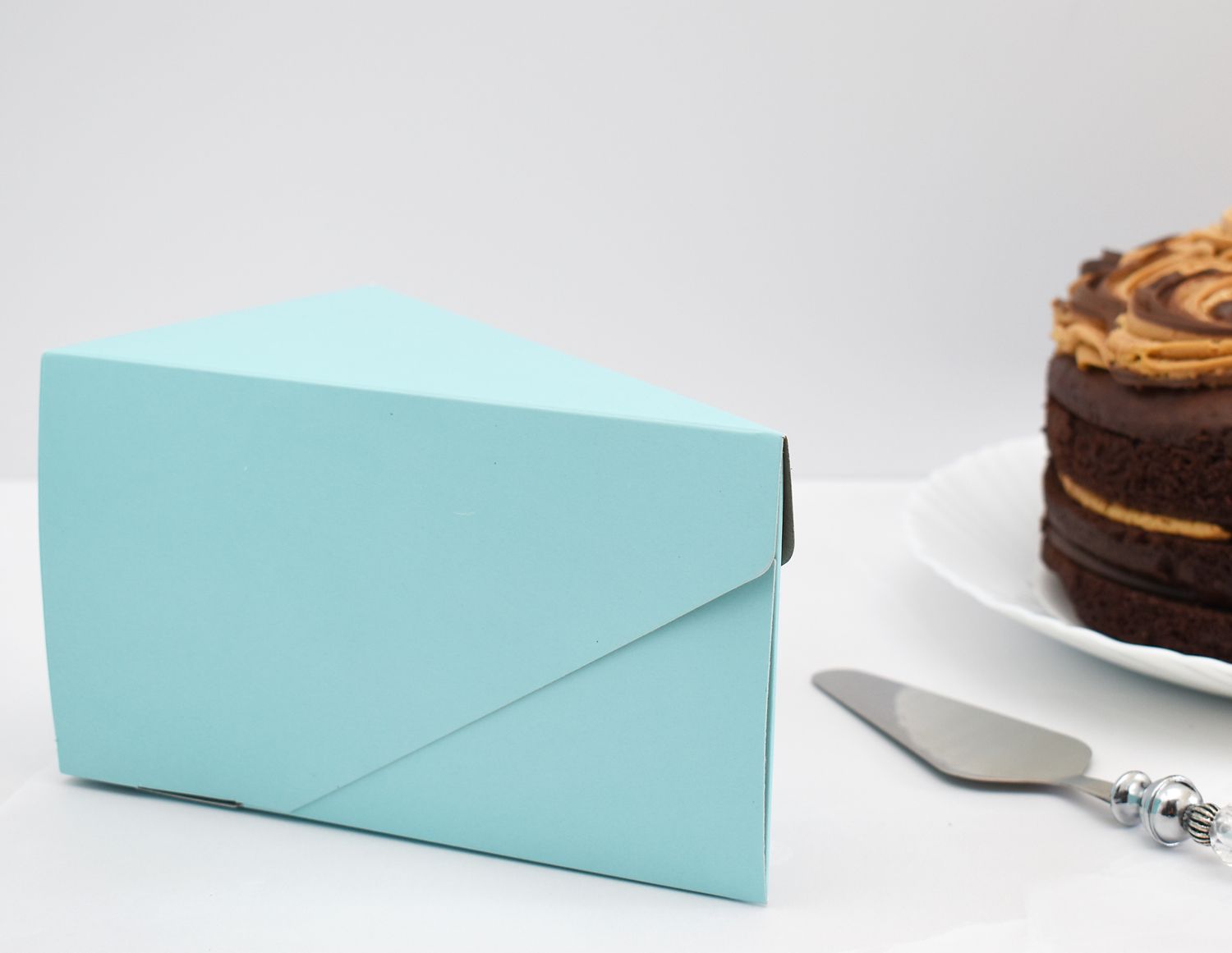 Cake Box Single Slice - Vintage Blue (ea)