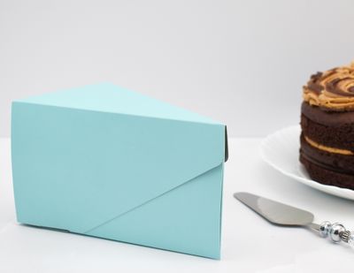 Cake Box Single Slice - Vintage Blue (ea)