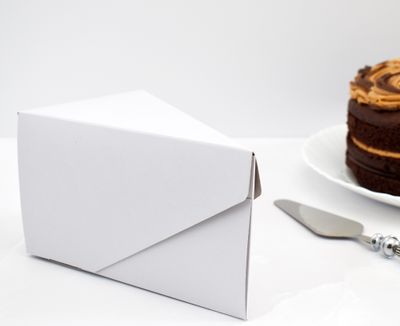 Cake Box Single Slice - White (each)
