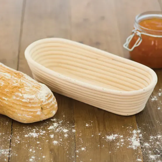 HM Bread Proving Rattan Basket Oval 27cm x 14cm
