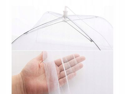 White Umbrella Nylon Food Cover 40.5cm
