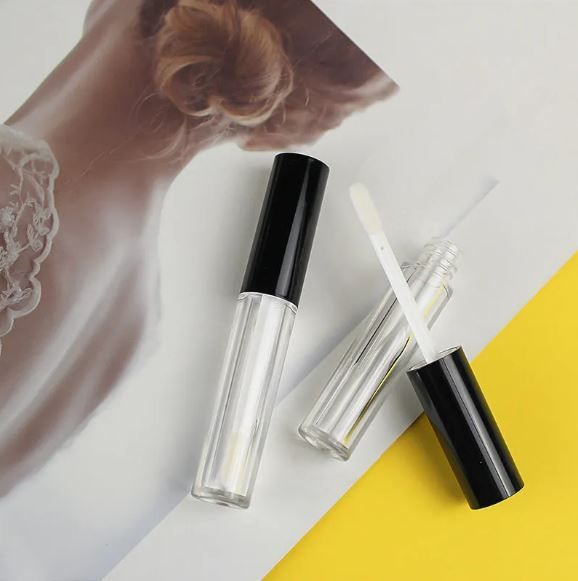 Lip-gloss Tube Clear with Black Lid 5ml