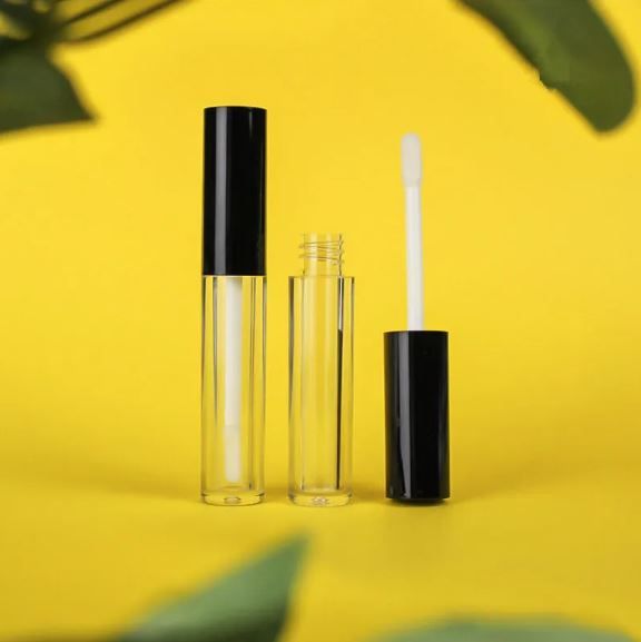 Lip-gloss Tube Clear with Black Lid 5ml