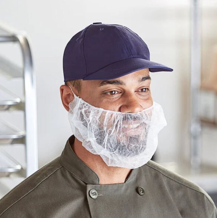 Disposable Beard Covers White (pack of 100)