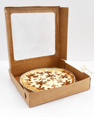 Cake Box Eco Brown Window 9 x 9 x 2 *Tart (ea)