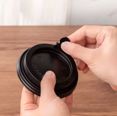 Coffee Lid Plug - Black (Qty 1000)