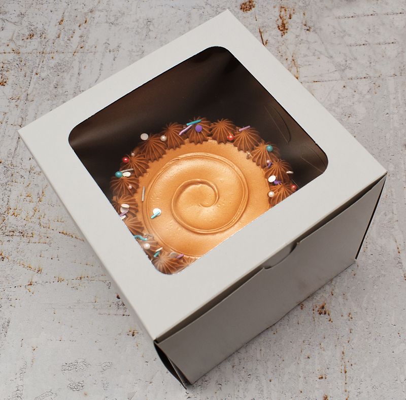 Smash Cake Box Window 6 x 6 x 6 White (ea)