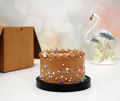 Bespoke Vinyl Cake Board 6&quot; Black (each)