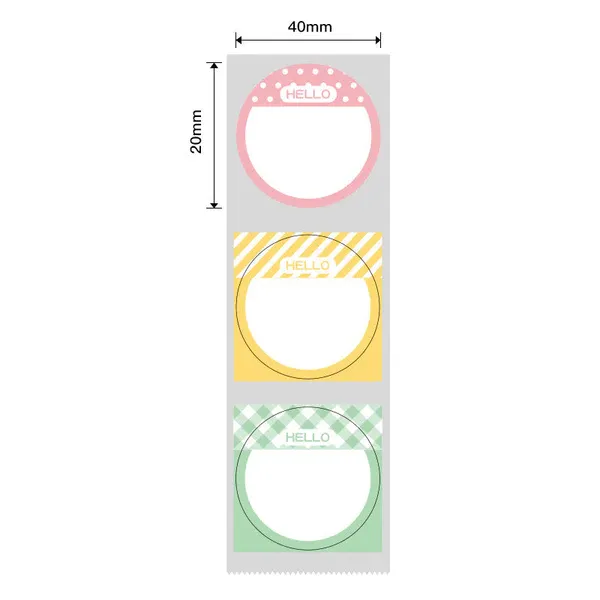 Niimbot B21/B3s - 30*30MM - 220 Round Labels Hello Design